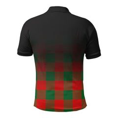 Moncreiffe (or Moncreiff) Tartan Crest Polo Shirt - Thistle Black Style