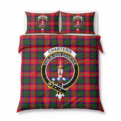 Charteris (Earl of Wemyss) Tartan Crest Bedding Set