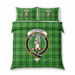 Clephan (or Clephane) Tartan Crest Bedding Set