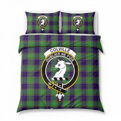 Colville Tartan Crest Bedding Set