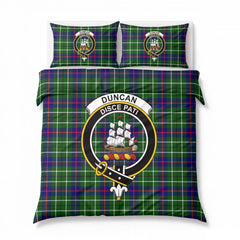 Duncan Modern Tartan Crest Bedding Set
