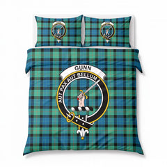 Gunn Ancient Tartan Crest Bedding Set