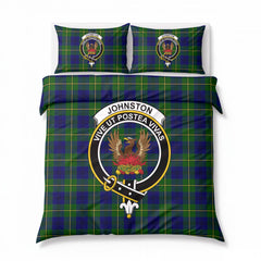Johnston of Caskieben Tartan Crest Bedding Set