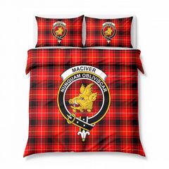 MacIver Modern Tartan Crest Bedding Set