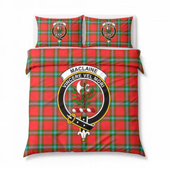 MacLaine of Loch Buie Tartan Crest Bedding Set
