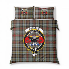 MacLeod of Harris Weathered Tartan Crest Bedding Set