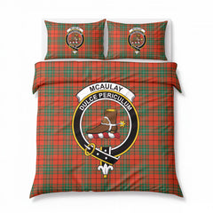 McAulay Ancient Tartan Crest Bedding Set
