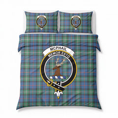 McPhail Hunting Ancient Tartan Crest Bedding Set