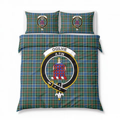 Ogilvie Hunting Ancient Tartan Crest Bedding Set