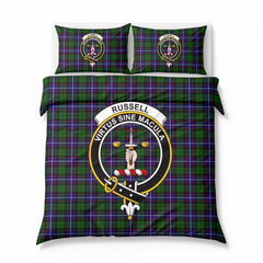 Russell Modern Tartan Crest Bedding Set