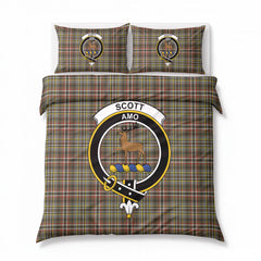 Scott Green Weathered Tartan Crest Bedding Set