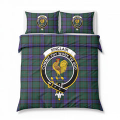 Sinclair Hunting Modern Tartan Crest Bedding Set