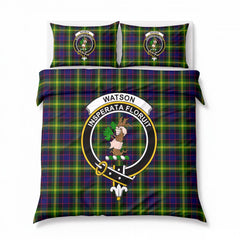 Watson Modern Tartan Crest Bedding Set