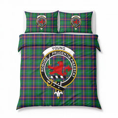 Young Modern Tartan Crest Bedding Set
