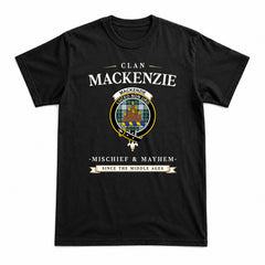 MacKenzie Dress Ancient Tartan Crest Mischief and Mayhem T-shirt