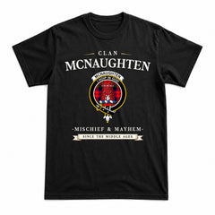 McNaughten Tartan Crest Mischief and Mayhem T-shirt