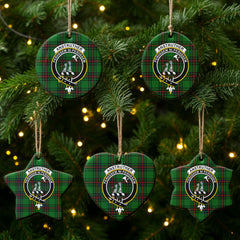 Anstruther Tartan Crest Christmas Ceramic Ornament