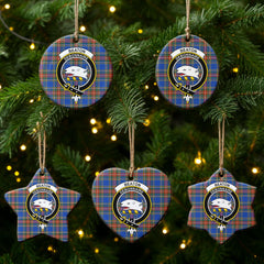 Beaton Ancient Tartan Crest Christmas Ceramic Ornament