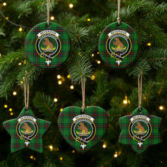 Beveridge Tartan Crest Christmas Ceramic Ornament