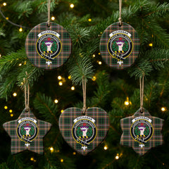 Buchanan Hunting Tartan Crest Christmas Ceramic Ornament