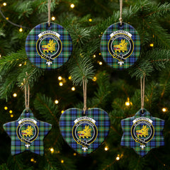 Campbell Argyll Ancient Tartan Crest Christmas Ceramic Ornament