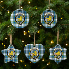Campbell Dress Ancient Tartan Crest Christmas Ceramic Ornament