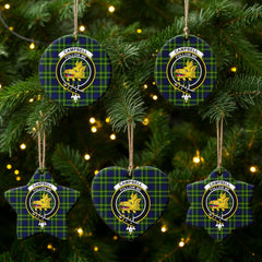 Campbell of Breadalbane Modern Tartan Crest Christmas Ceramic Ornament