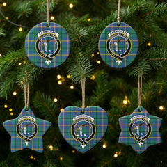 Carmichael Ancient Tartan Crest Christmas Ceramic Ornament