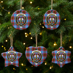Congilton Tartan Crest Christmas Ceramic Ornament