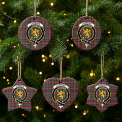 Cumming Hunting Modern Tartan Crest Christmas Ceramic Ornament