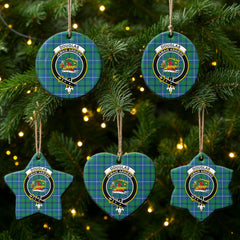Douglas Ancient Tartan Crest Christmas Ceramic Ornament