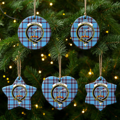 Elliott Ancient Tartan Crest Christmas Ceramic Ornament