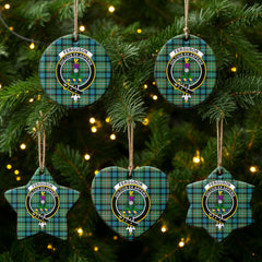 Ferguson Ancient Tartan Crest Christmas Ceramic Ornament