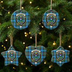 Fergusson Ancient Tartan Crest Christmas Ceramic Ornament