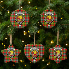 Forrester Tartan Crest Christmas Ceramic Ornament