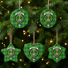 Galloway District Tartan Crest Christmas Ceramic Ornament