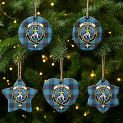 Garden Tartan Crest Christmas Ceramic Ornament