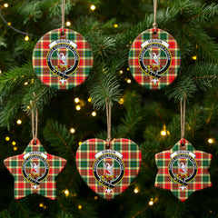 Gibson Tartan Crest Christmas Ceramic Ornament