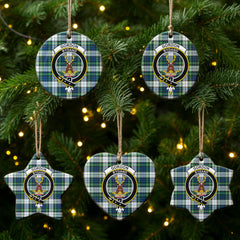 Gordon Dress Ancient Tartan Crest Christmas Ceramic Ornament