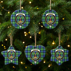 Gordon Old Ancient Tartan Crest Christmas Ceramic Ornament