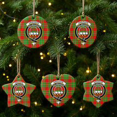 Grierson Tartan Crest Christmas Ceramic Ornament