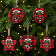 Hogg Tartan Crest Christmas Ceramic Ornament
