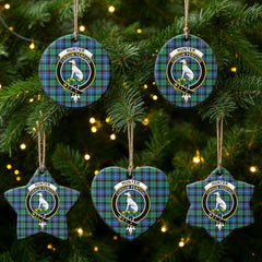 Hunter Ancient Tartan Crest Christmas Ceramic Ornament