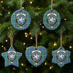 Inglis Ancient Tartan Crest Christmas Ceramic Ornament