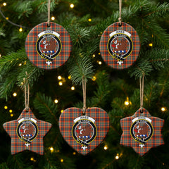 Innes Ancient Tartan Crest Christmas Ceramic Ornament