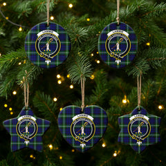 Lammie Tartan Crest Christmas Ceramic Ornament