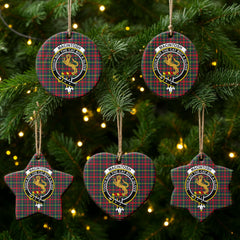 MacIntosh Hunting Modern Tartan Crest Christmas Ceramic Ornament