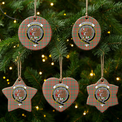 MacKinnon Ancient Tartan Crest Christmas Ceramic Ornament