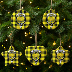 MacLeod of Lewis Modern Tartan Crest Christmas Ceramic Ornament