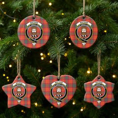 MacNab Ancient Tartan Crest Christmas Ceramic Ornament
